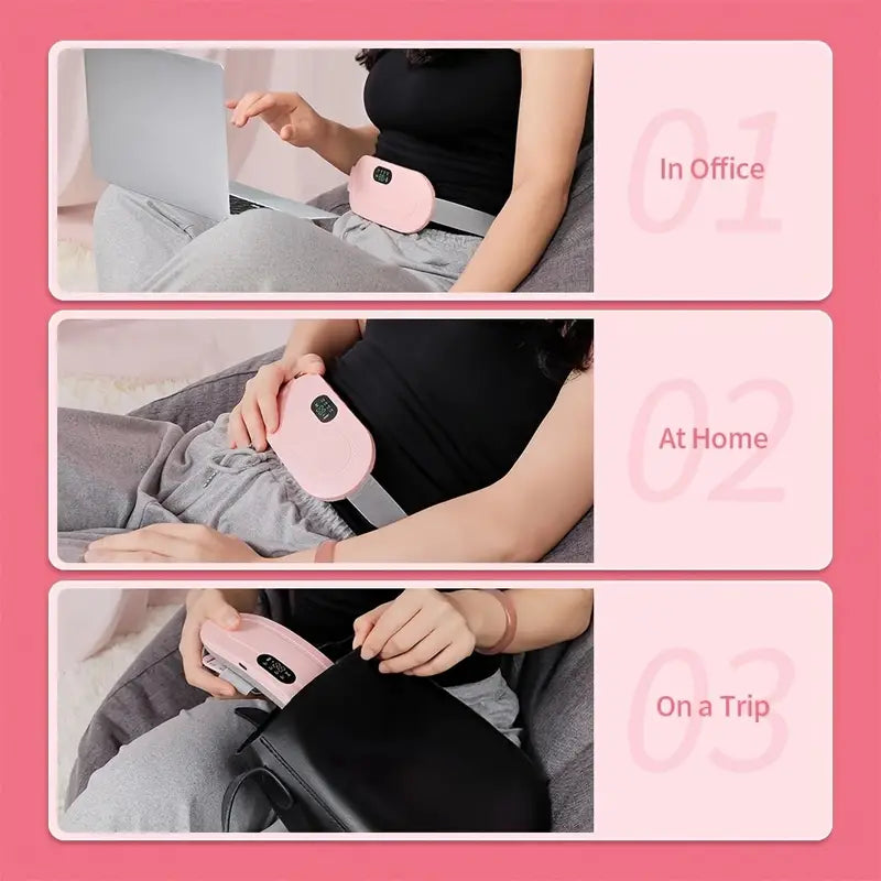 Portable Cordless Heating Pad with 3-Speed Massage