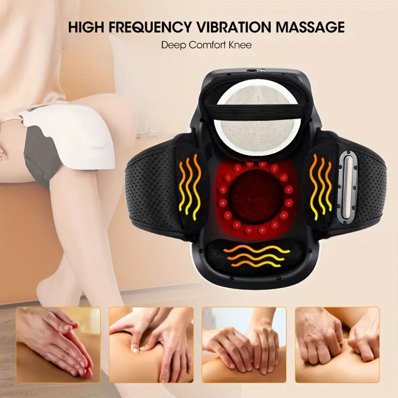 Electric Knee Massager with Heat and Vibration Therapy