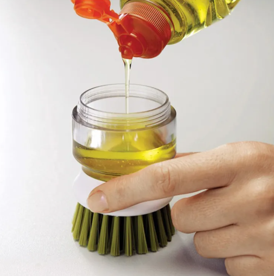 Liquid Soap Dish & Pot Washing Brush