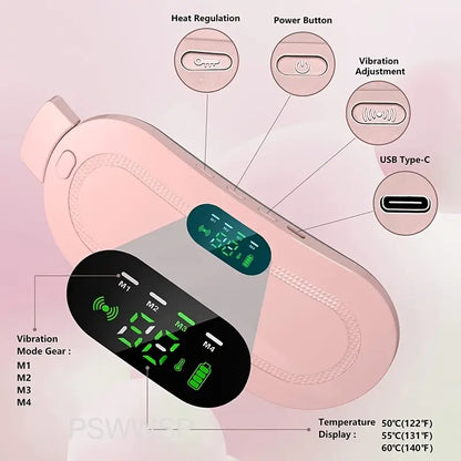 Portable Cordless Heating Pad with 3-Speed Massage