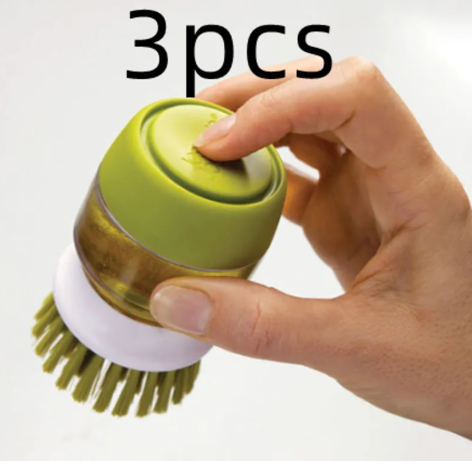 Liquid Soap Dish & Pot Washing Brush