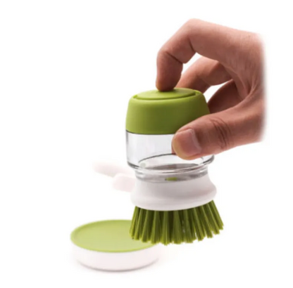 Liquid Soap Dish & Pot Washing Brush