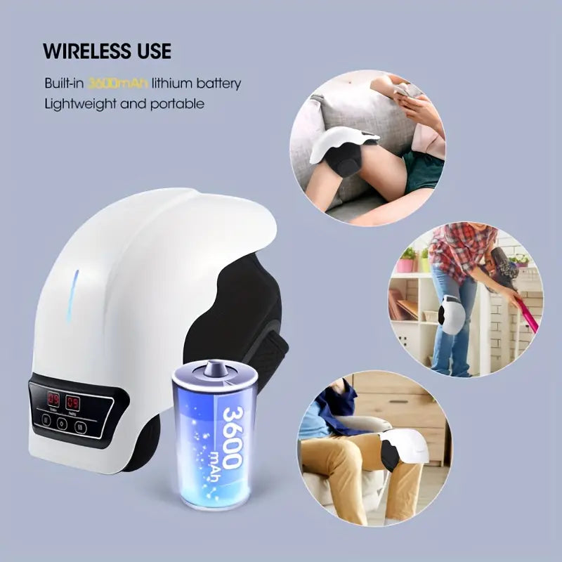 Electric Knee Massager with Heat and Vibration Therapy