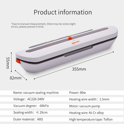 Home Vacuum Sealer Automatic Food Packaging Machine