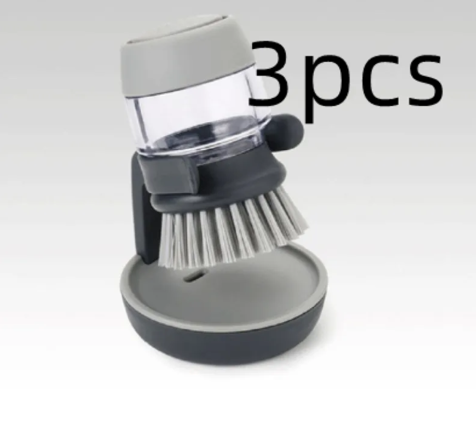 Liquid Soap Dish & Pot Washing Brush