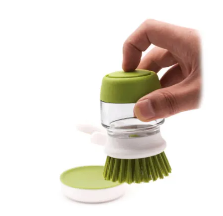 Liquid Soap Dish & Pot Washing Brush