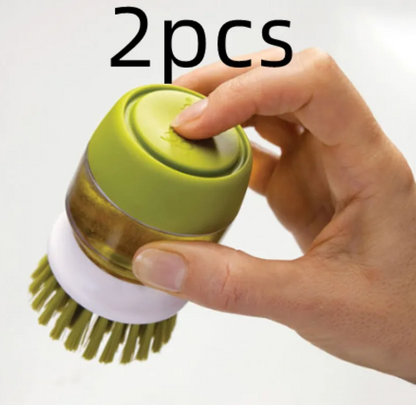 Liquid Soap Dish & Pot Washing Brush