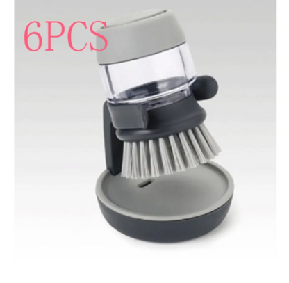 Liquid Soap Dish & Pot Washing Brush