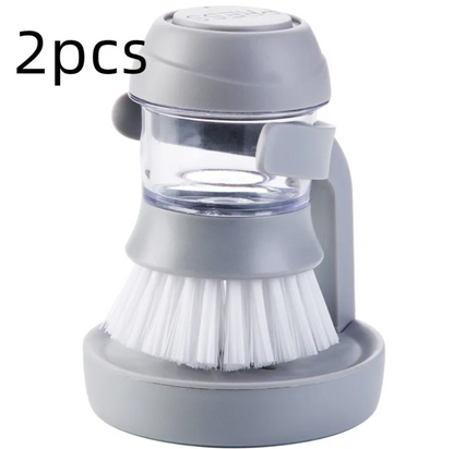 Liquid Soap Dish & Pot Washing Brush