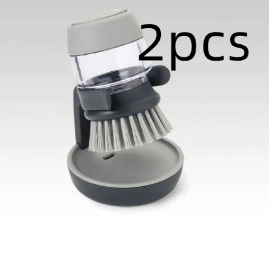 Liquid Soap Dish & Pot Washing Brush